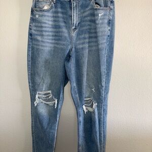 A&E distressed curvy mom jeans